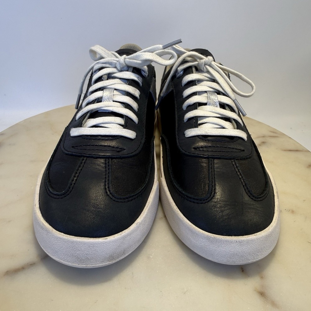 Olukai Ha'Upu Women's Size US 7/EU 37 Black Silver Leather Sneakers Shoes - Picture 2 of 10